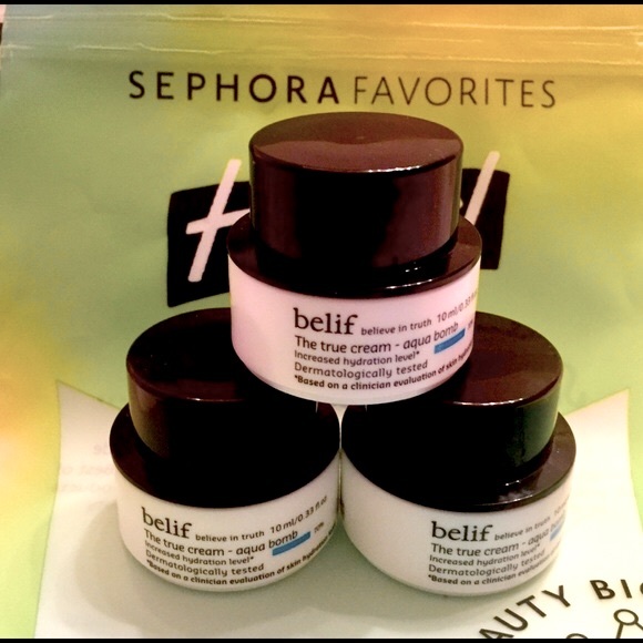 Sephora Other - belief 3pc The true Cream Aqua Bomb Moisturizer